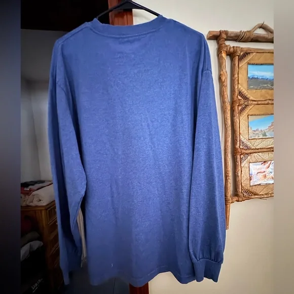 Hurley Men’s XL Long Sleeve Graphic Logo Shirt Blue Classic Fit - Picture 3 of 4